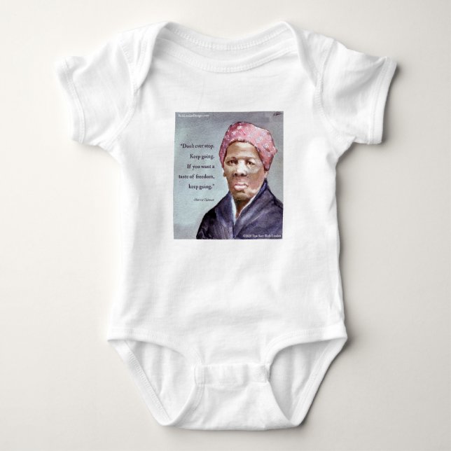 Harriet Tubman & Quote Baby Bodysuit Baby Strampler (Vorderseite)