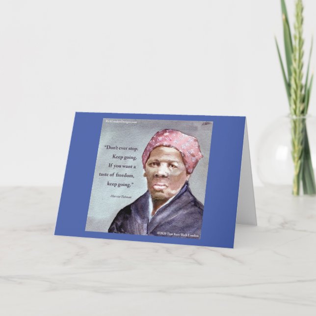 Harriet Tubman & Quote Karte (Vorderseite)