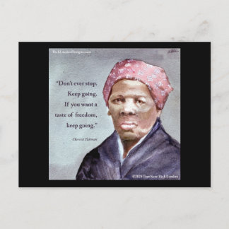 Harriet Tubman & Quote Postkarte