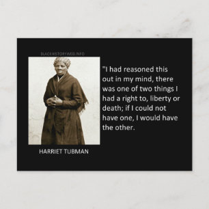 Harriet Tubman Quote Postkarte
