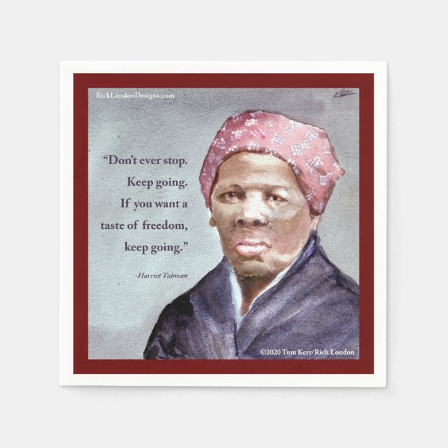 Harriet Tubman & Quote Serviette (Vorderseite)