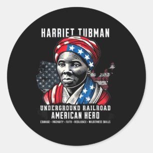 Harriet Tubman Untergrund Railroad American Hero Runder Aufkleber