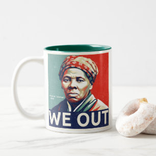 Harriet Tubman We Out Freiheit Historisches Porträ Zweifarbige Tasse