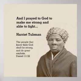 HARRIET TUBMAN Zitat Custom Bible Verse Poster