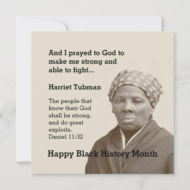 HARRIET TUBMAN Zitat Custom Scripting Motivierend (Vorderseite)