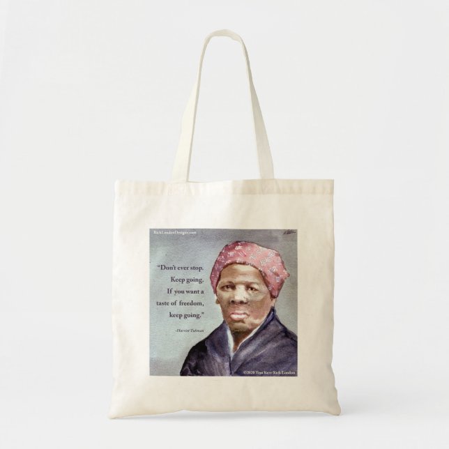 Harriet Tubman & Zitat Ökologisch Tragetasche (Vorne)