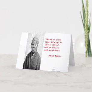 Harriet Tubman zitiert Geschenke zu "Freiheit oder Karte