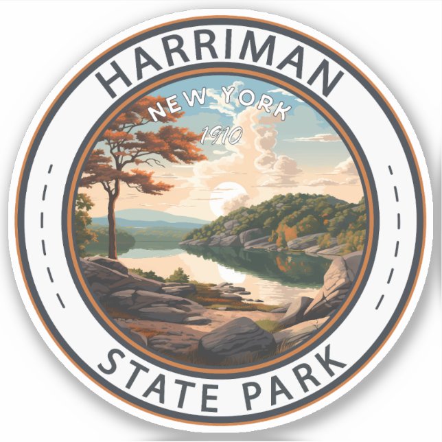 Harriman Staat Park New York Abzeichen Aufkleber (Vorderseite)