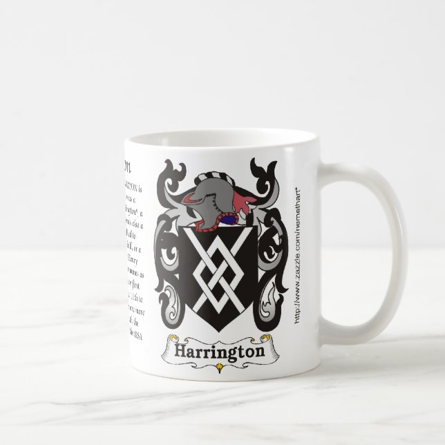 Harrington Familien-Wappen Tasse (Rechts)