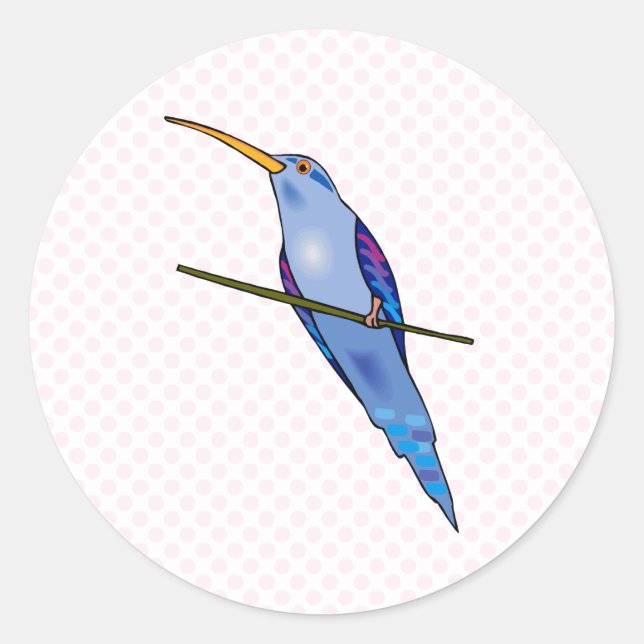 Harriot Hummingbird Runder Aufkleber (Vorderseite)