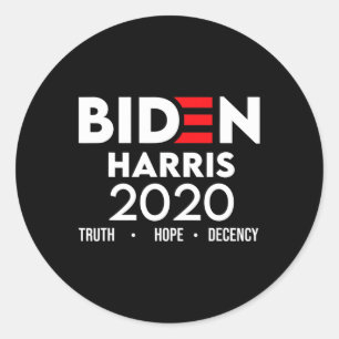 Harris 2020 Wahrheit Hoffnung Anstand Shirt Vintag Runder Aufkleber
