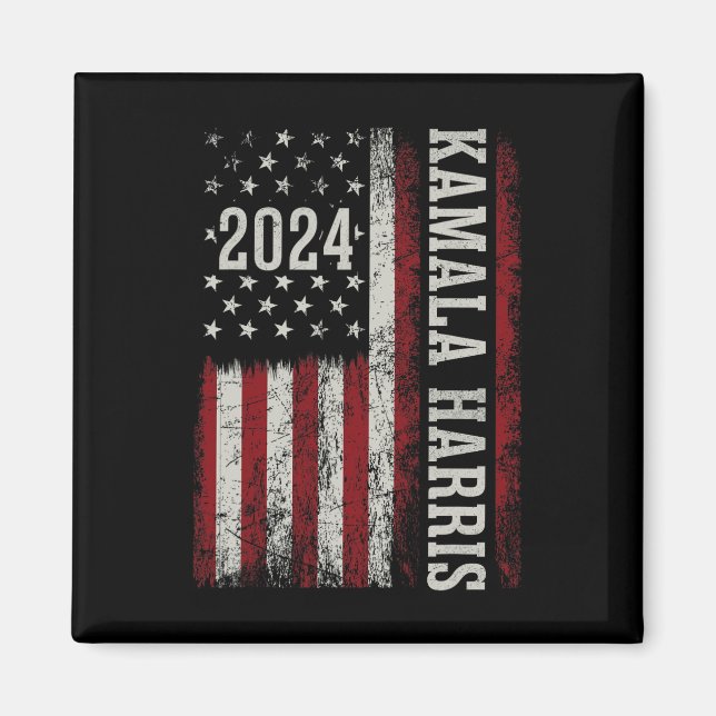 Harris 2024 American Flag Kamaka Supporter Magnet (Vorne)