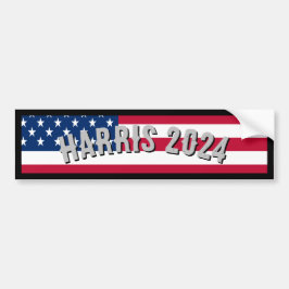 Harris 2024 - Amerikanische Flagge Autoaufkleber