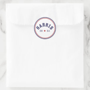 Harris 2024 Athletic Word Art Runder Aufkleber