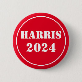 Harris 2024 Bright Blue & White Button