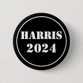 Harris 2024 Bright Blue & White Button