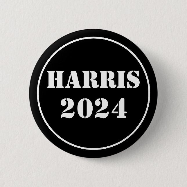 Harris 2024 Bright Blue & White Button (Vorderseite)