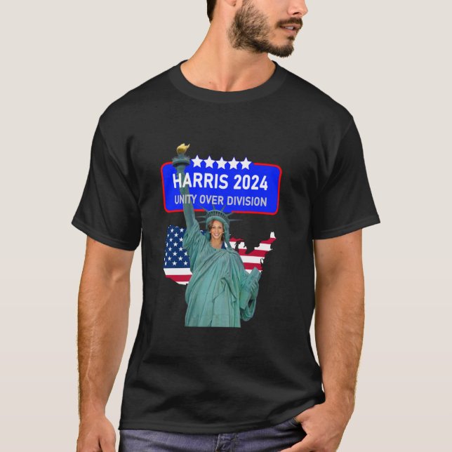 HARRIS 2024 EINHEIT ÜBER DIE FREIHEITSSTELLUNG T-Shirt (Vorderseite)