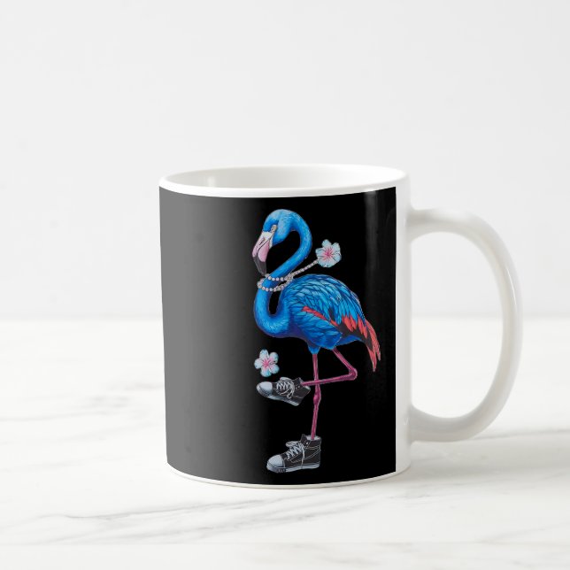 Harris 2024 Flamingo Trendy Retro Stil mit Sneak Kaffeetasse (Rechts)