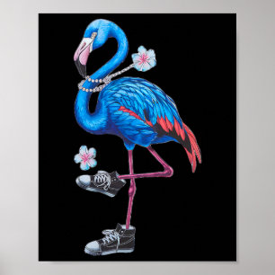 Harris 2024 Flamingo Trendy Retro Stil mit Sneak Poster