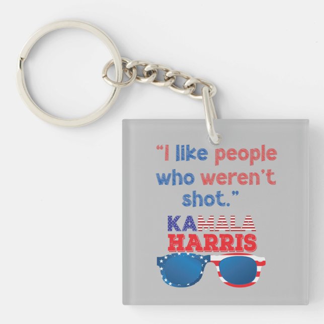 Harris 2024 Funny I mag Leute, die nicht erschosse Schlüsselanhänger (Vorderseite)