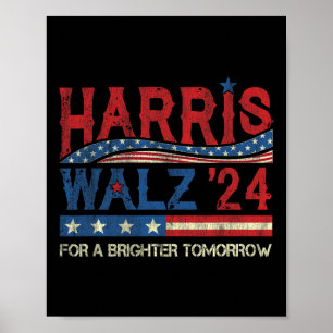 Harris 2024 Für Ein Strahlenderes Morgen Kamala Wh Poster