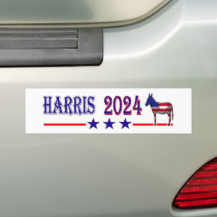 Harris 2024 für Präsidentin/Demokrat Donkey USA Fl Autoaufkleber
