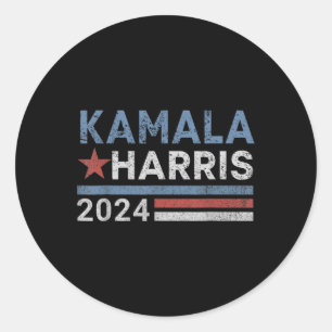 Harris 2024 für Präsidentschaftswahlkampf Runder Aufkleber