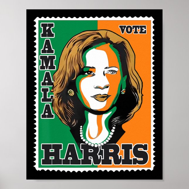 Harris 2024 Kamala für Präsident 1 Poster (Vorne)