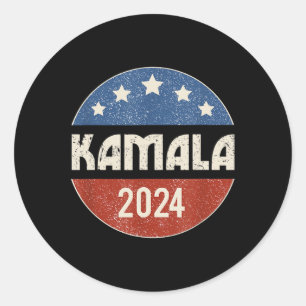 Harris 2024 Kamala Harris für die Präsidentschafts Runder Aufkleber