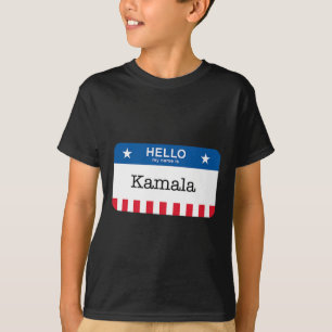 Harris 2024 Last Minute Kostüme kamala Name Tag T-Shirt