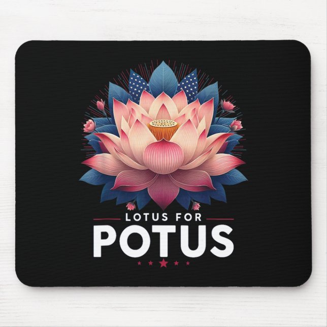 Harris 2024 Lotus for Potus Trending President Mousepad (Vorne)