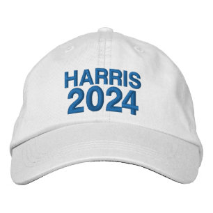 Harris 2024 moderne blaue Typografie Wahl Bestickte Baseballkappe