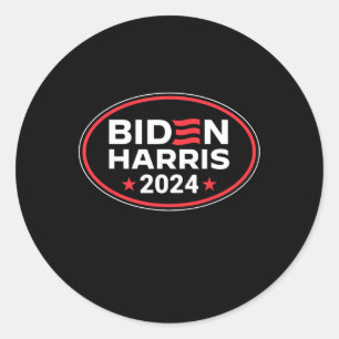 Harris 2024 Präsident Amerikanische Flagge Joe Bid Runder Aufkleber