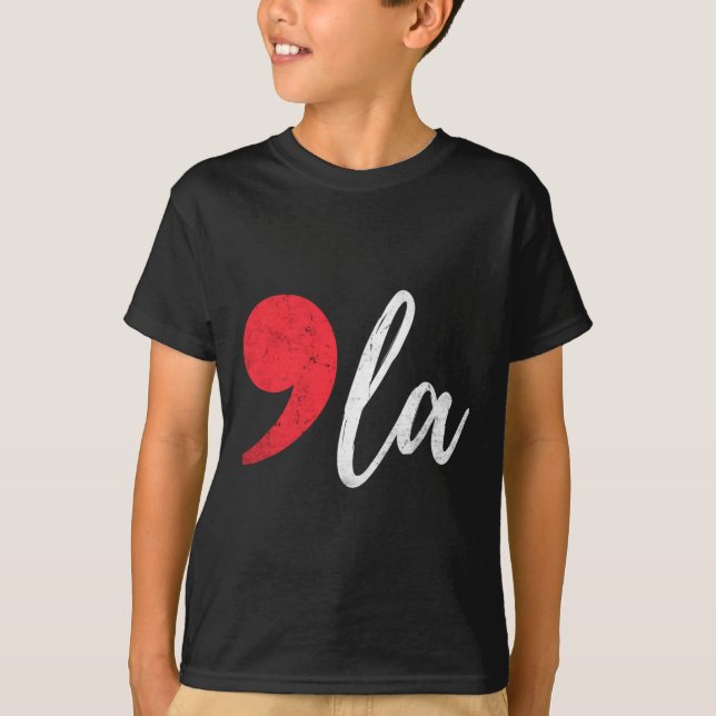 Harris 2024 Präsident Comma La Funny T-Shirt (Vorderseite)