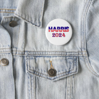 Harris 2024 Präsident Demokrat USA Flag Abzeichen Button