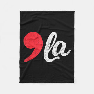 Harris 2024 Präsident Distressed Comma La Funny Fleecedecke