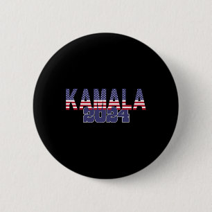 Harris 2024 Präsident Red White Blue Flag Amerika Button