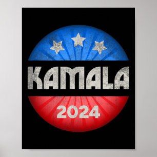 Harris 2024 Präsident Spaß Vintage Button Wählen K Poster