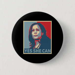 Harris 2024 Präsidentschaftswahl Kamala Ja Sie kan Button