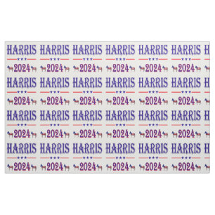 Harris 2024 Pres Democrat Donkeys USA Flag Stoff