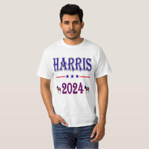 Harris 2024 Pres Democrat Donkeys USA Unisex Value T-Shirt