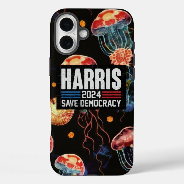 Harris 2024 Rett Democracy Jellyfish Phone Case (Rückseite)