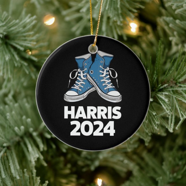 HARRIS 2024 Wahl Präsident Kamala Wahlsieger Keramik Ornament (Baum)
