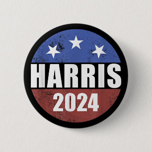 Harris 2024 Wahlbutton Wähle Präsident Harris Button