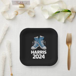 HARRIS 2024 Wähle Präsident Kamala Wahl Sneaker Pappteller