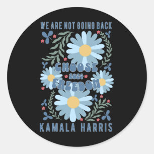 Harris 2024 wählt Freedom Boho Wildblumen aus Runder Aufkleber