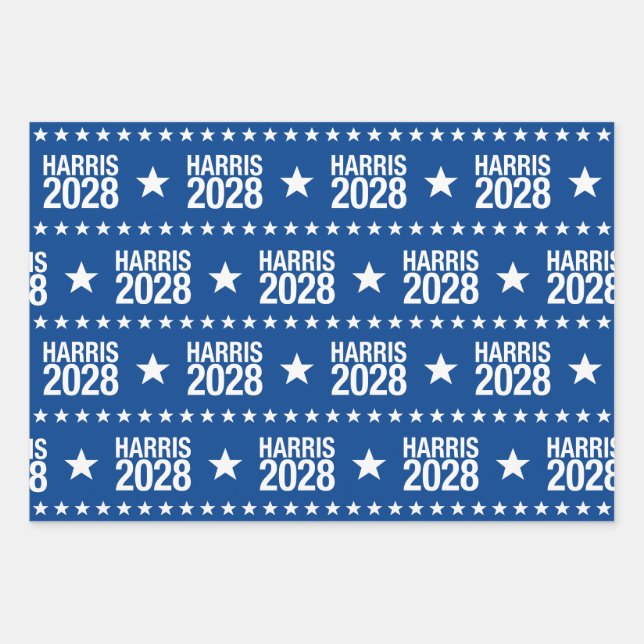Harris 2028 Unterstützung für Wahlen Kamala für de Geschenkpapier Set (Vorderseite)