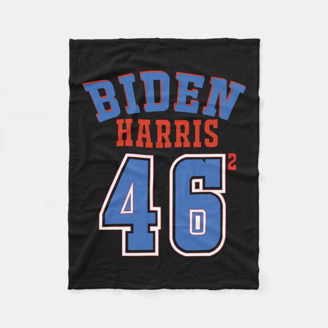 Harris 46 Squared Joe Biden 46. Präsident der USA Fleecedecke (Vorderseite)