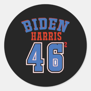 Harris 46 Squared Joe Biden 46. Präsident der USA Runder Aufkleber